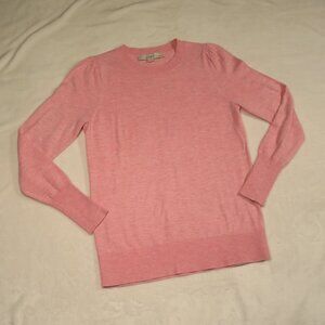 LOFT Light Pink Crew Neck Sweater XXSP